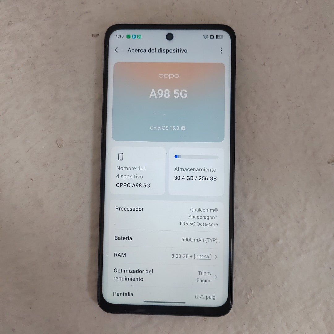CELULAR OPPO  A98 CPH2529 (2023) 256 GB 8 GB RAM (SEMINUEVO)