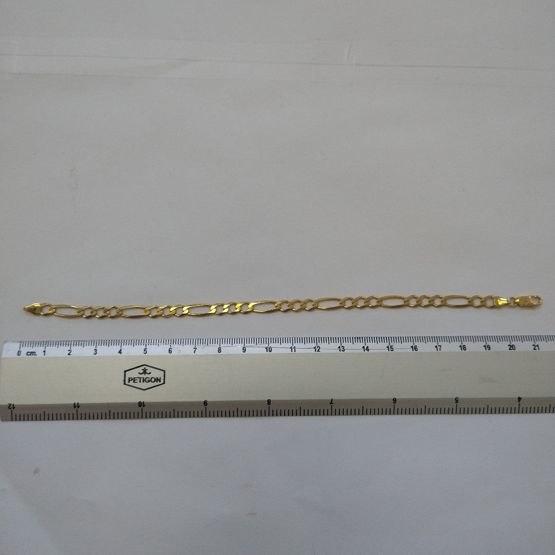 PULSERAS CABALLERO CARTIER 3 1 AMARILLA ORO 14K 6.4 (NUEVO)
