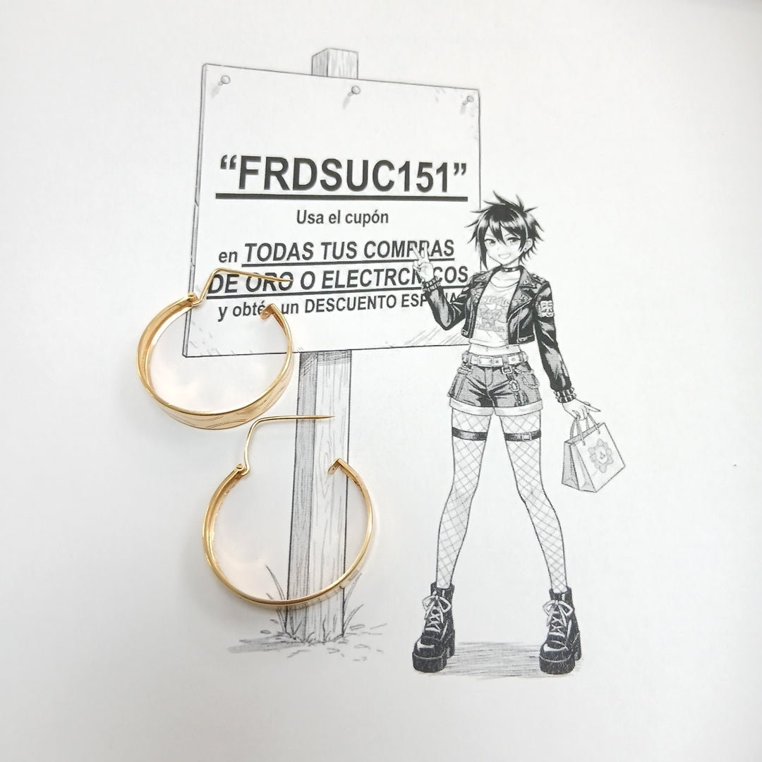 ARRACADAS PAR ORO 16K 6.5 GRMS (SEMINUEVO)