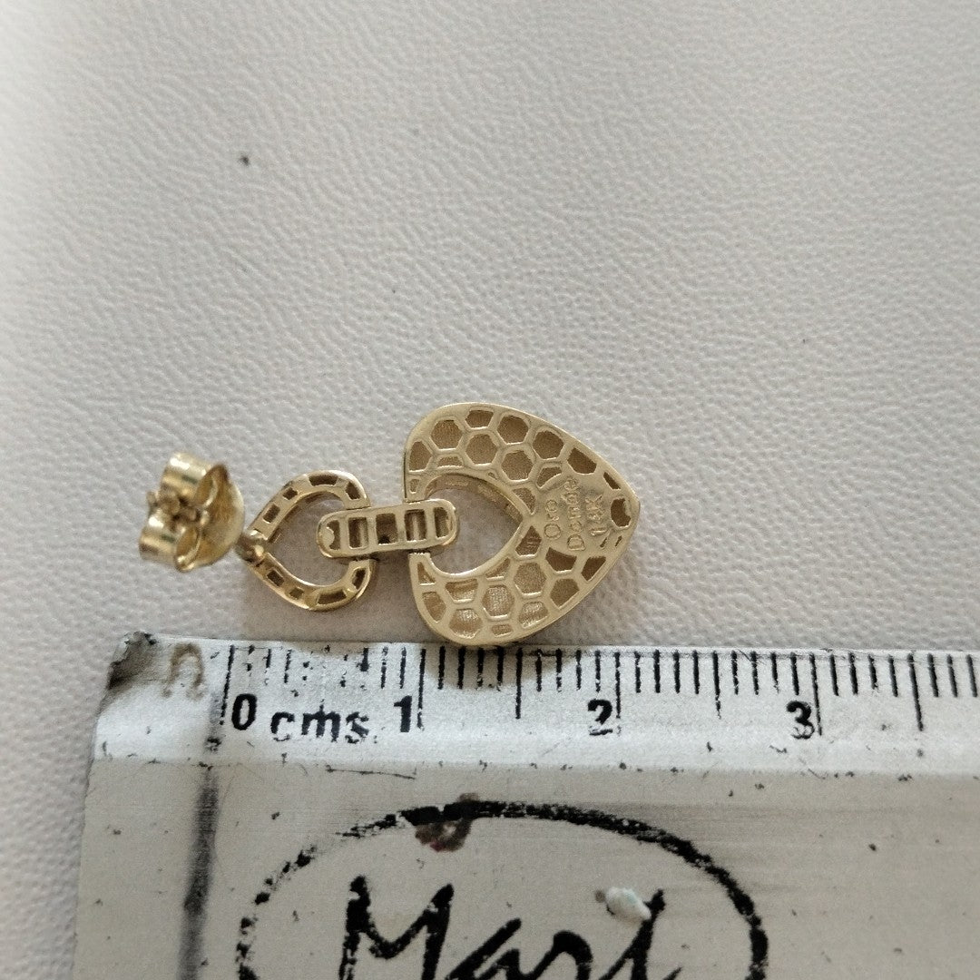 BROQUELES ORO 14K 3.4 (NUEVO)