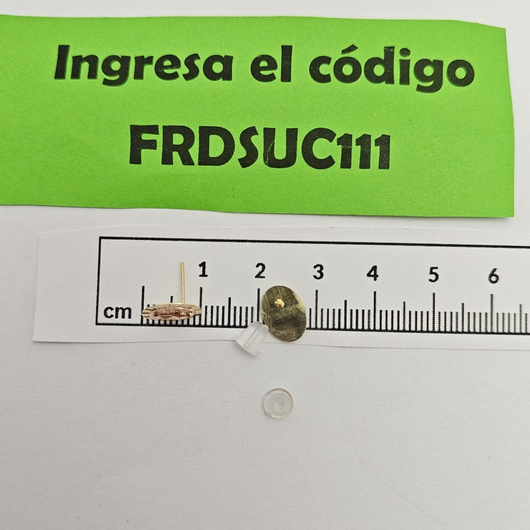 BROQUELES PAR ORO 14 K 0,40 GRMS (SEMINUEVO)