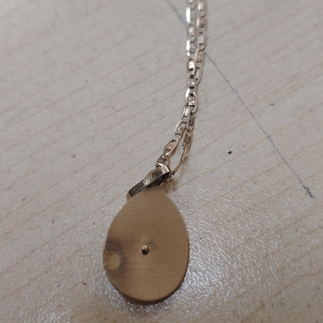 CADENA, MEDALLA RELIGIOSA ORO 8 K 3.6 GRMS (SEMINUEVO)
