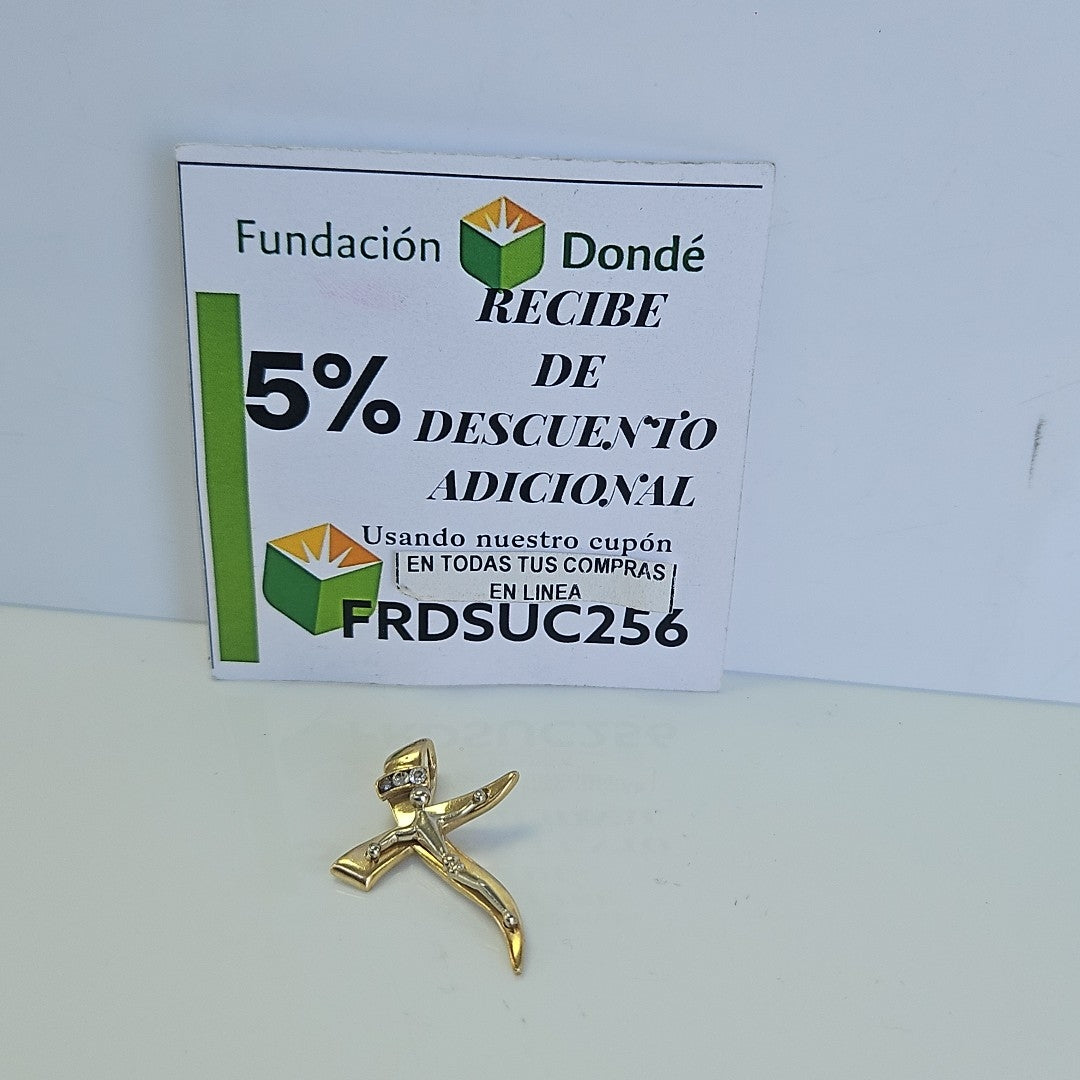 CRUCIFIJO ORO COMBINADO 14 K 2.9 GRMS (SEMINUEVO)