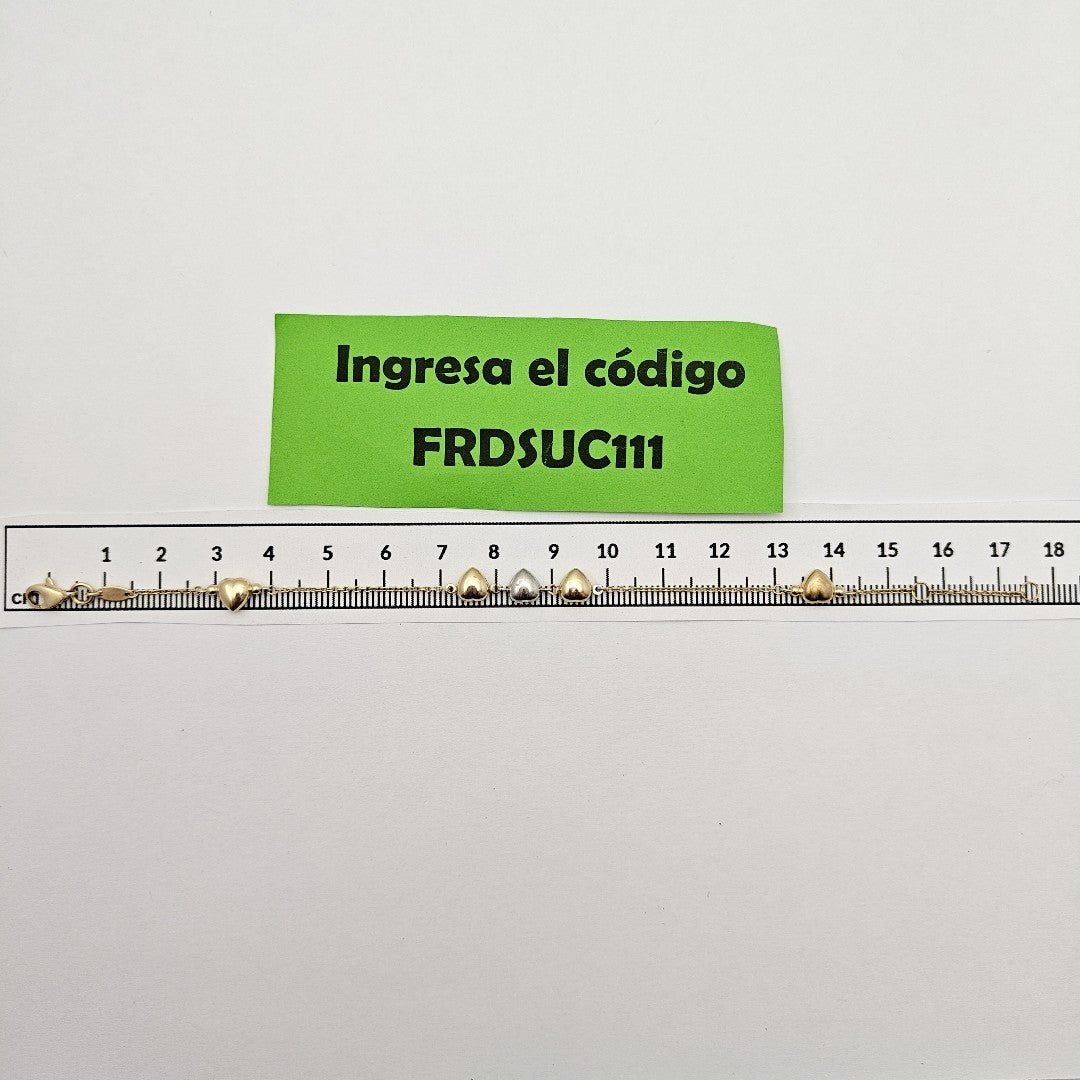 PULSERA ORO COMBINADO 14 K 2.3 GRMS (SEMINUEVO)