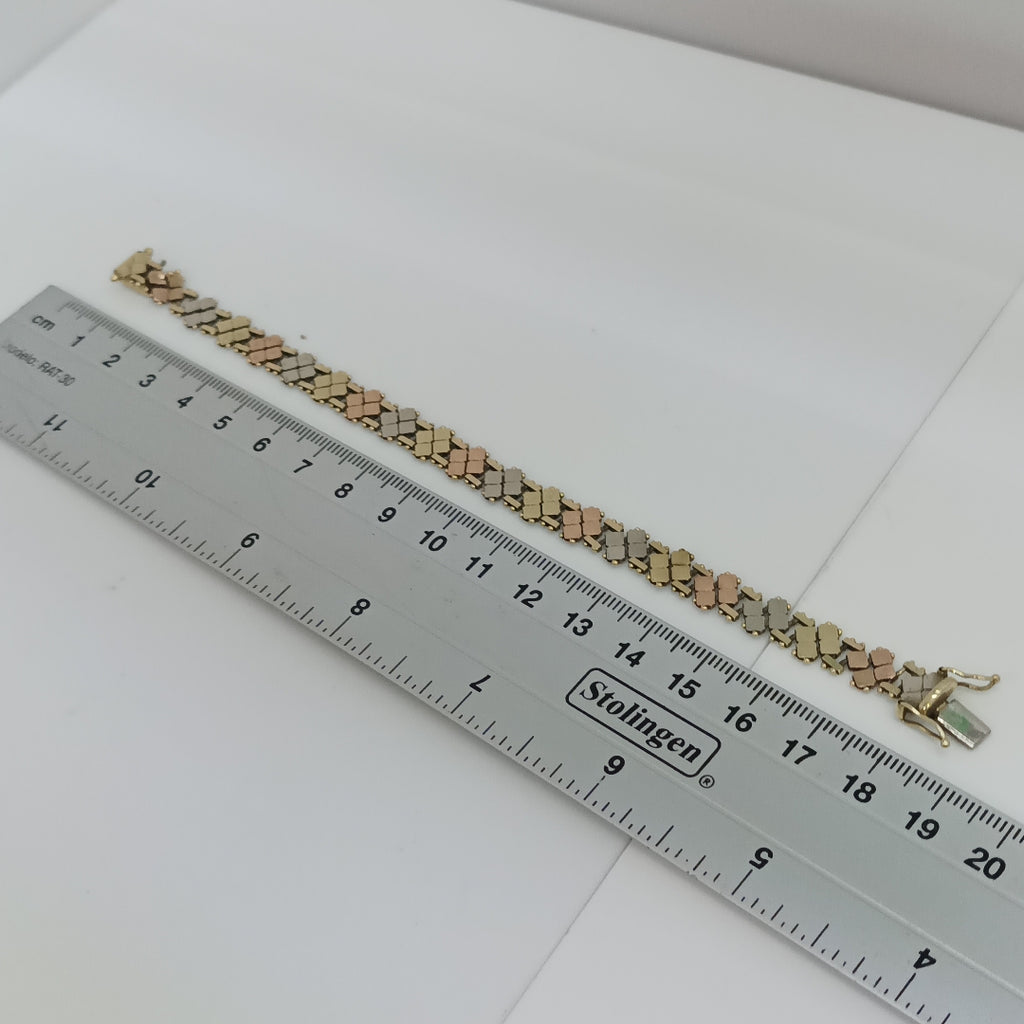 PULSERA ORO COMBINADO 14 K 13,10 GRMS (SEMINUEVO)