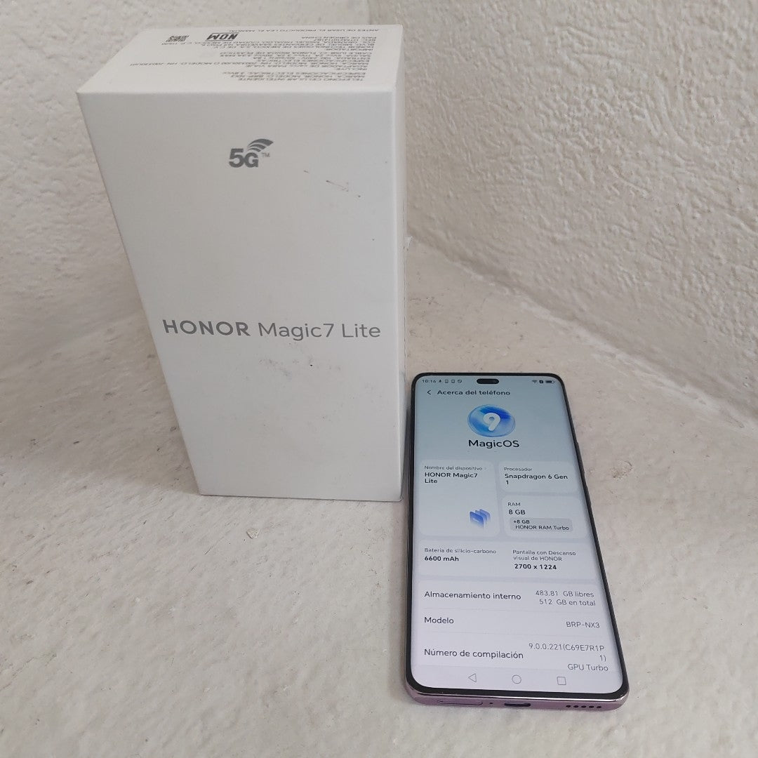 CELULAR HONOR MAGIC 7 LITE BRP-NX3 (2025) 512 GB 8 GB RAM (SEMINUEVO)