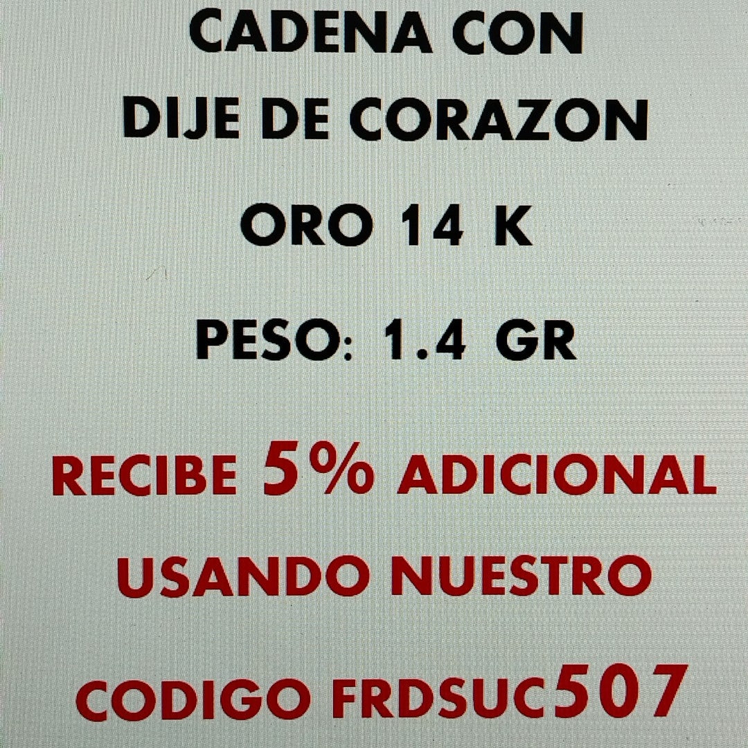 CADENA ORO 14 K 1.4 GRMS (SEMINUEVO)