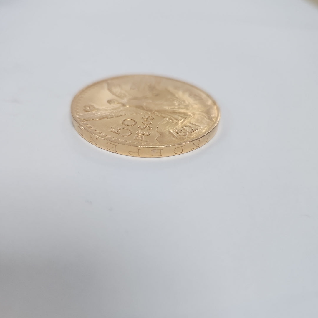K1 41.6 GRMS 21 K IDENTIFICACIÓN MONEDA NOMINATIVA MONEDAS PESOS 50 PESO (SEMINUEVO)