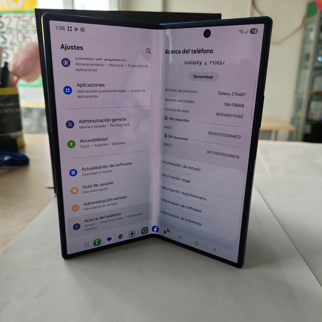 CELULAR SAMSUNG GALAXY Z FOLD7 SM-F966B (2025) 1 TB 16 GB RAM (SEMINUEVO)
