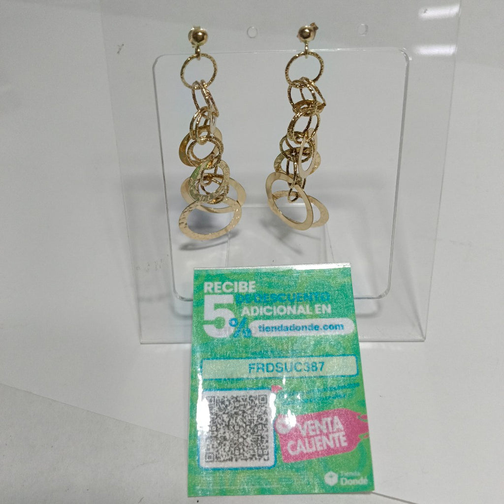 ARETES PAR ORO 14 K 7,20 GRMS (SEMINUEVO)
