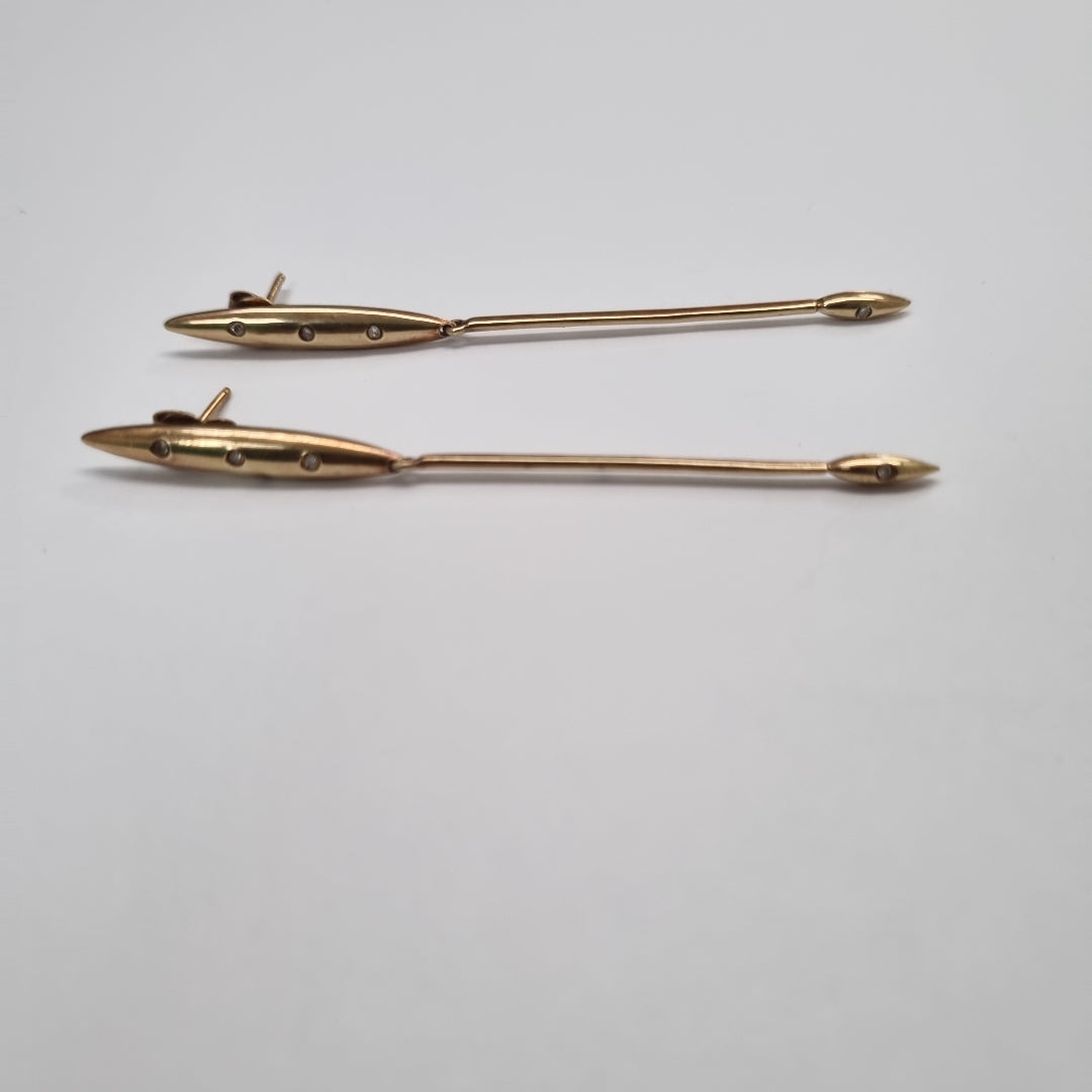 BROQUELES PAR ORO 14 K 4,00 GRMS (SEMINUEVO)