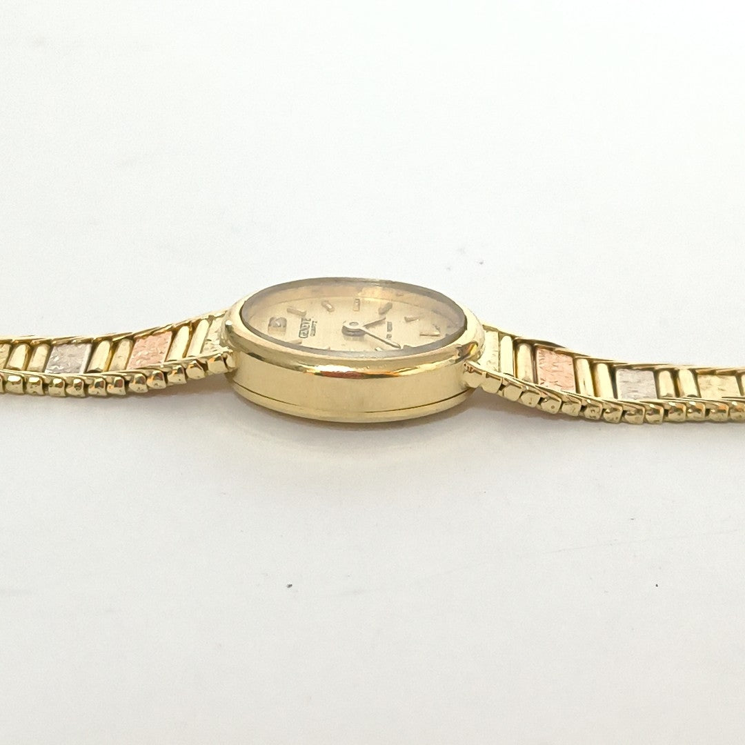 RELOJ CAJA Y PULSO ORO ORO COMBINADO 14 K 21,00 GRMS (SEMINUEVO)