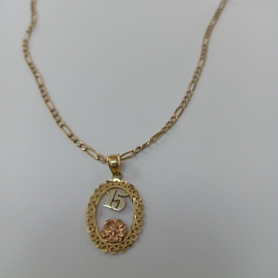 CADENA, DIJE ORO 14 K 4.3 GRMS (SEMINUEVO)