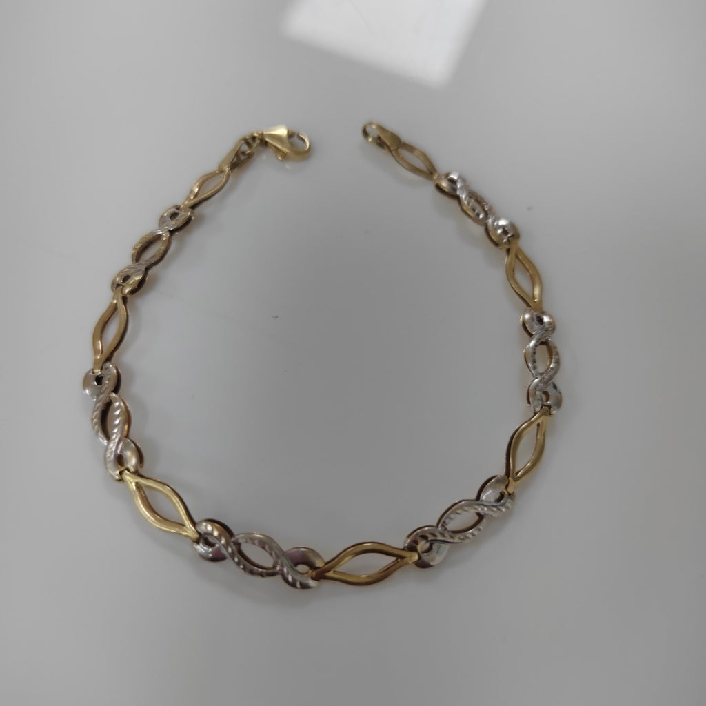 PULSERA ORO COMBINADO 10 K 2,90 GRMS (SEMINUEVO)