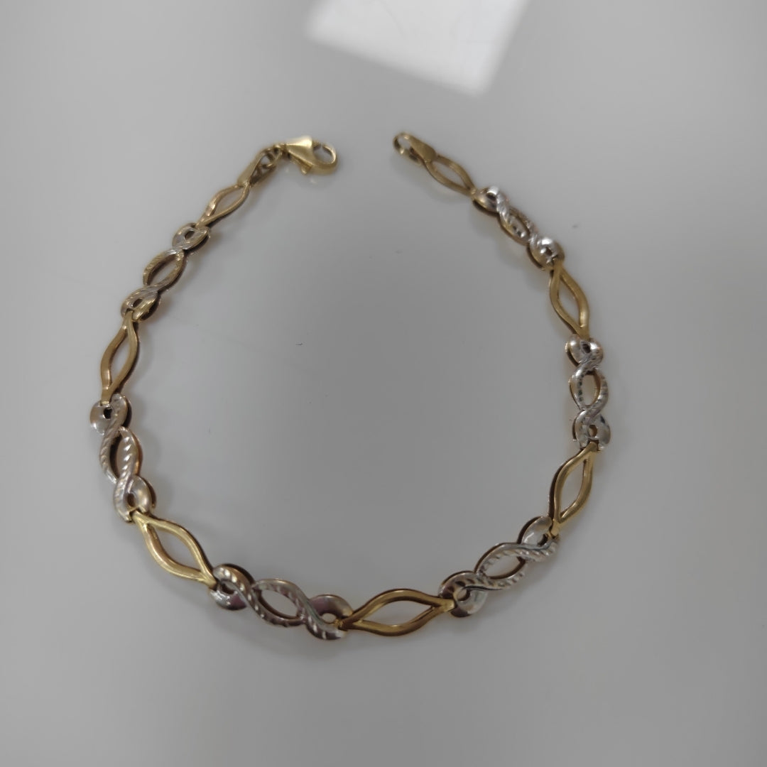 PULSERA ORO COMBINADO 10 K 2,90 GRMS (SEMINUEVO)