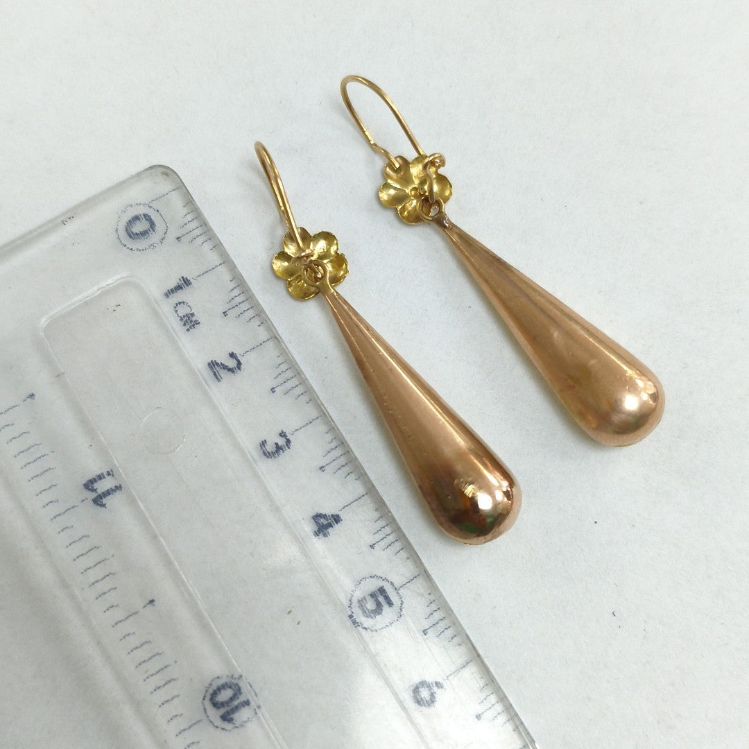 ARETES PAR ORO COMBINADO 14 K 4.1 GRMS (SEMINUEVO)