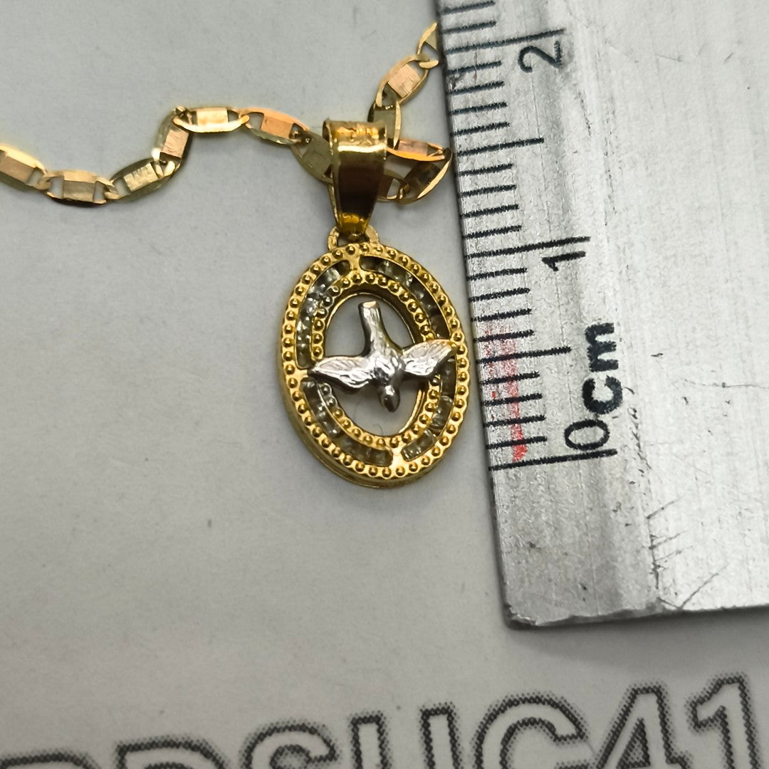 CADENA, MEDALLA RELIGIOSA ORO 10 K 1.7 GRMS (SEMINUEVO)