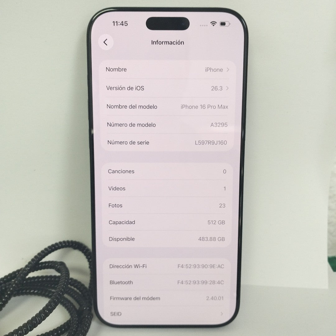CELULAR APPLE IPHONE 16 PRO MAX A3295 (2024) 512 GB 8 GB RAM (SEMINUEVO)