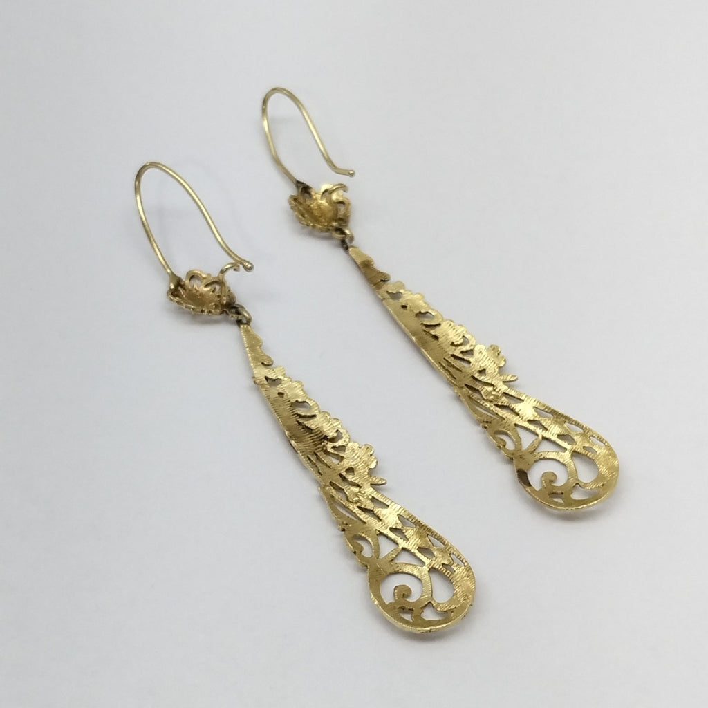 ARETES PAR ORO 14 K 4,80 GRMS (SEMINUEVO)