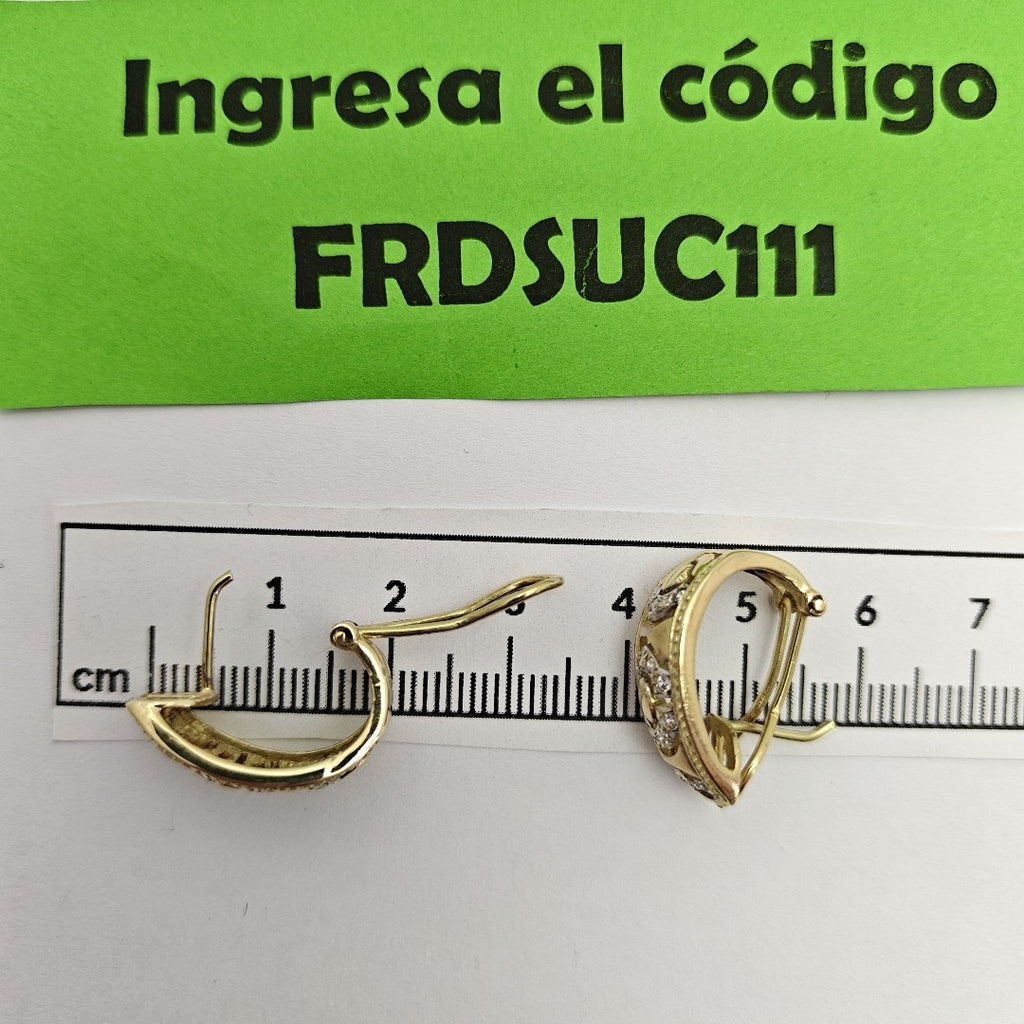 ARETES PAR ORO 14 K 7.4 GRMS (SEMINUEVO)