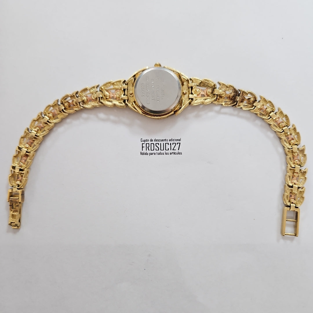 RELOJ CAJA ACERO PULSO ORO ORO 14 K 25.7 GRMS (SEMINUEVO)