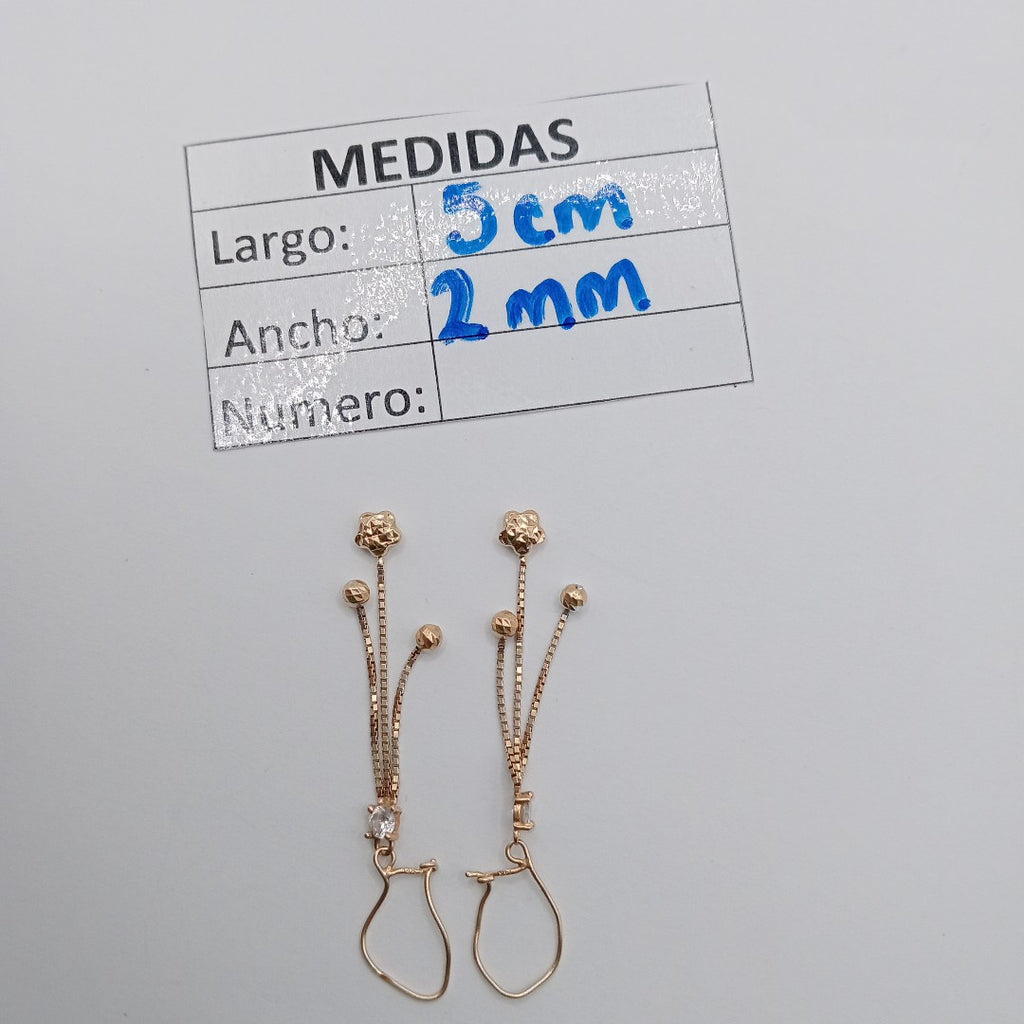 ARETES PAR ORO 14 K 1.6 GRMS (SEMINUEVO)