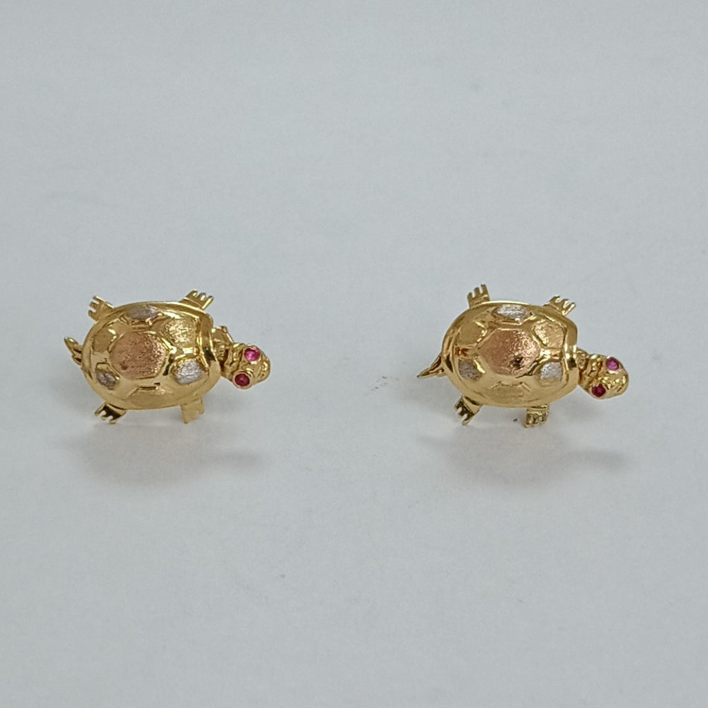 BROQUELES PAR ORO COMBINADO 14 K 4,40 GRMS (SEMINUEVO)