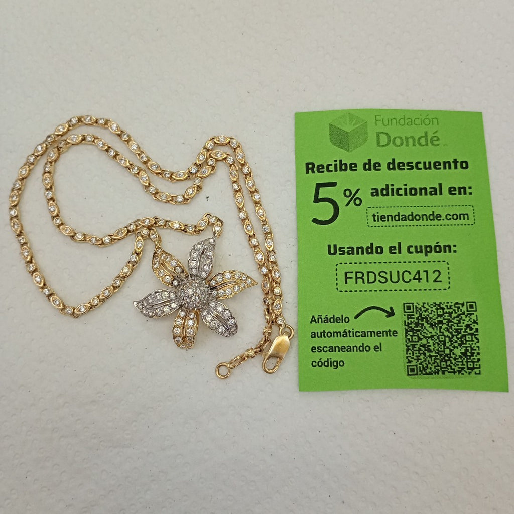 CADENA ORO COMBINADO 14 K 19.6 GRMS (SEMINUEVO)