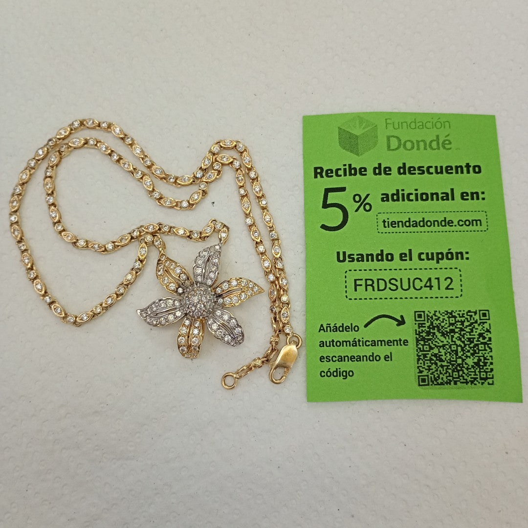 CADENA ORO COMBINADO 14 K 19.6 GRMS (SEMINUEVO)