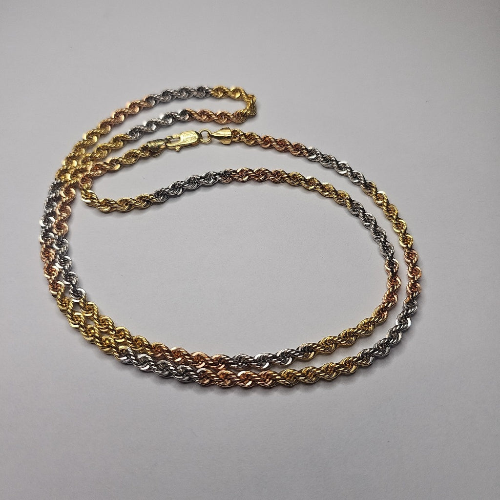 CADENA ORO, ORO COMBINADO 14 K 10.7 GRMS (SEMINUEVO)