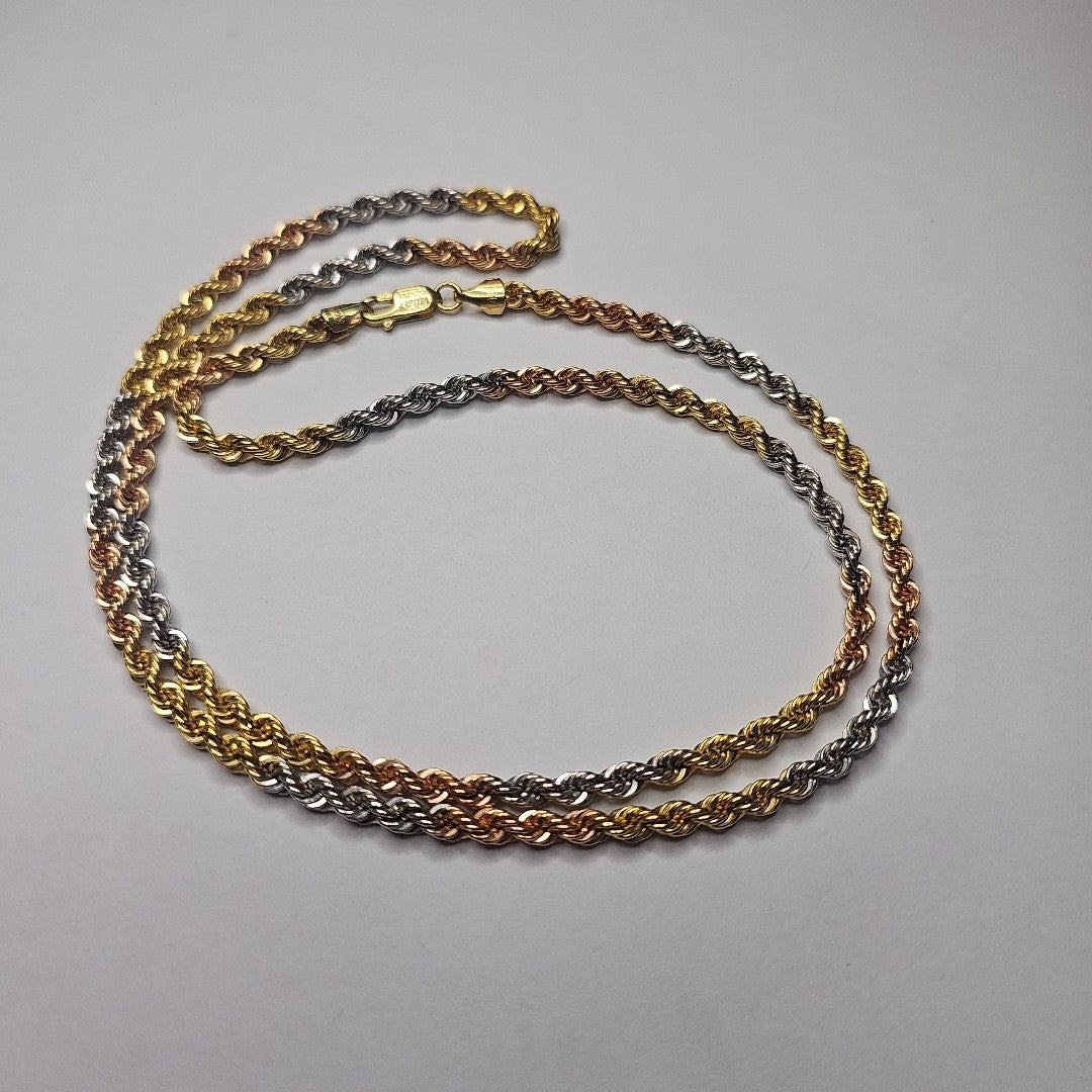 CADENA ORO, ORO COMBINADO 14 K 10.7 GRMS (SEMINUEVO)