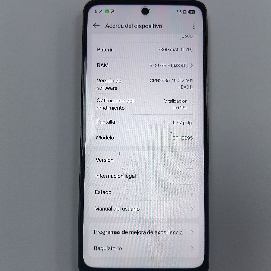 CELULAR OPPO  A5 PRO 5G CPH2695 (2025) 256 GB 8 GB RAM (SEMINUEVO)