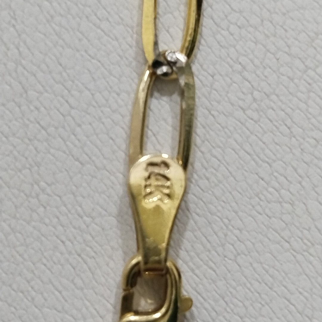 CADENA TEJIDO ESLABONES 11.5G 60 CM 14K (NUEVO)