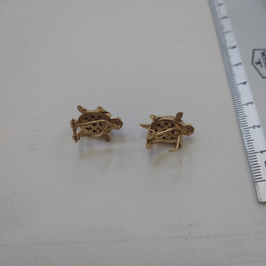 ARETES PAR ORO COMBINADO 10 K 5.9 GRMS (SEMINUEVO)