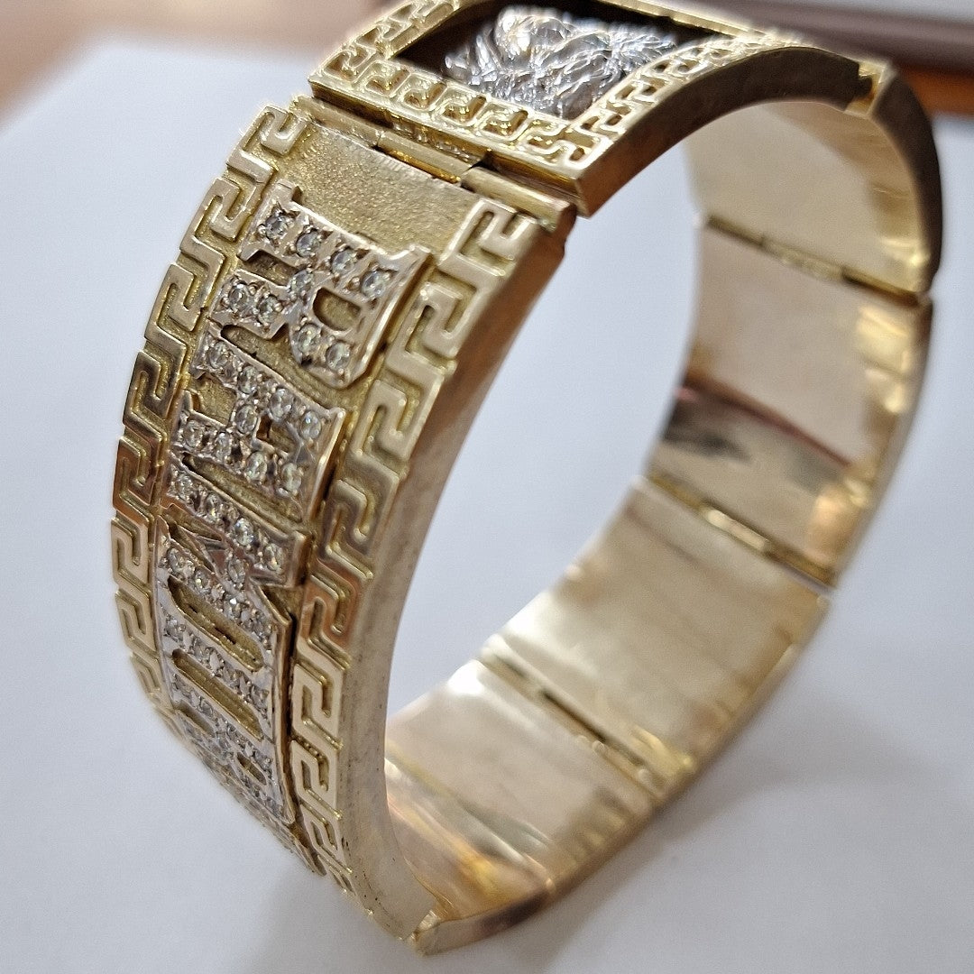 PULSERA RIGIDA ORO 10 K 97.4 GRMS (SEMINUEVO)
