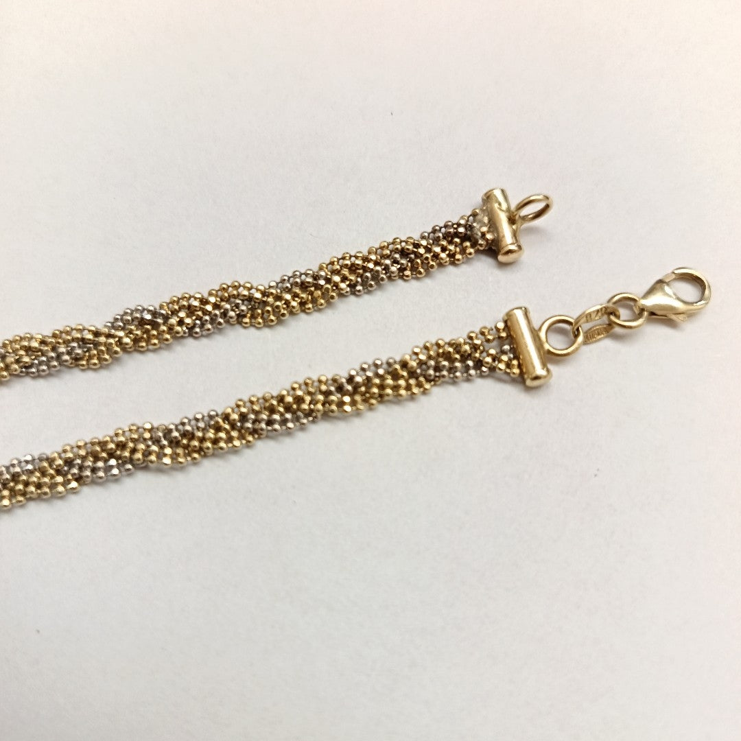 PULSERA ORO COMBINADO 14 K 5,20 GRMS (SEMINUEVO)