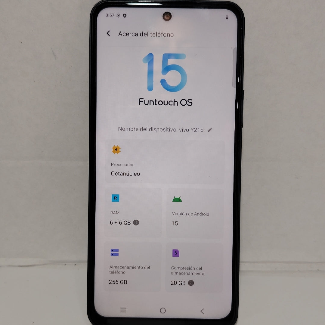 CELULAR VIVO Y21D V2520 (2025) 256 GB 6 GB RAM (SEMINUEVO)