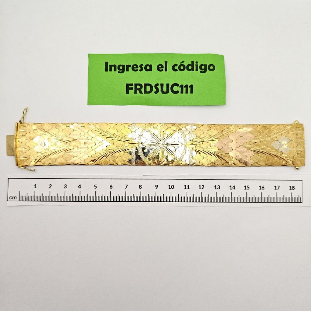 BRAZALETE ORO COMBINADO 18 K 66.6 GRMS (SEMINUEVO)