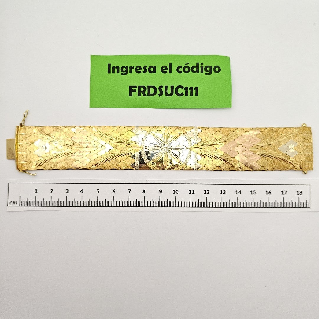 BRAZALETE ORO COMBINADO 18 K 66.6 GRMS (SEMINUEVO)