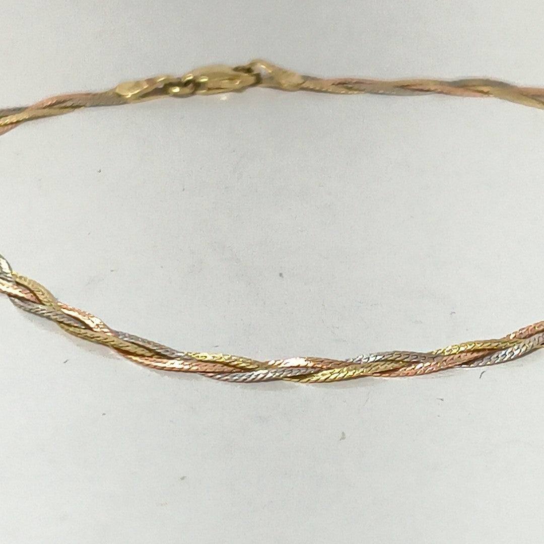 PULSERA ORO COMBINADO 10 K 1,80 GRMS (SEMINUEVO)