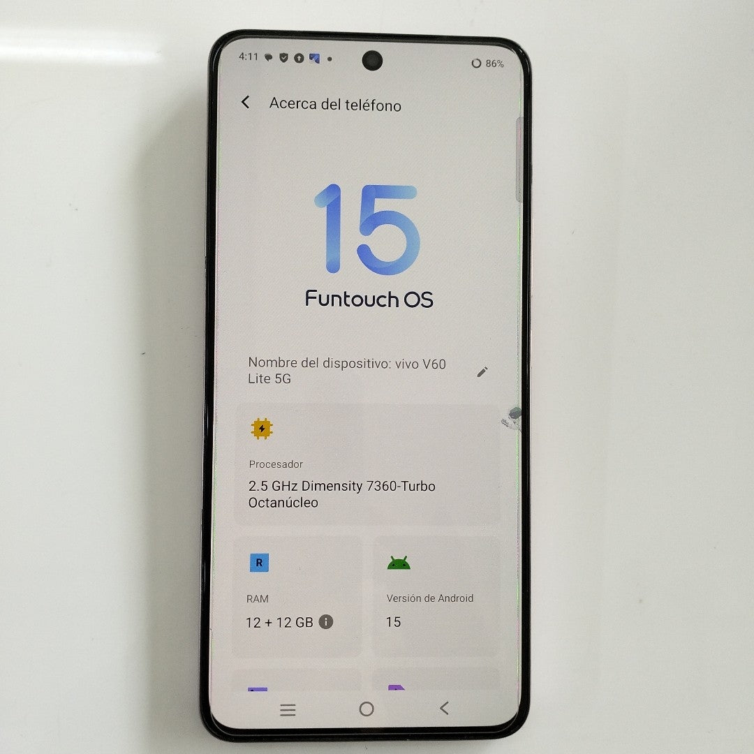 CELULAR VIVO V60 LITE 5G V2529 (2025) 512 GB 12 GB RAM (SEMINUEVO)