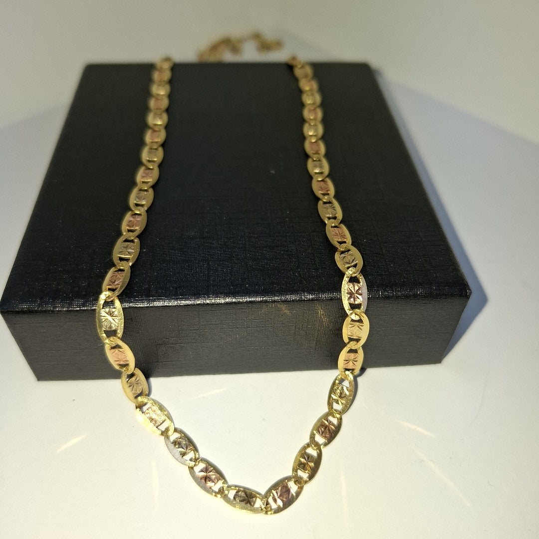 CADENA ORO COMBINADO 14 K 9,70 GRMS (SEMINUEVO)