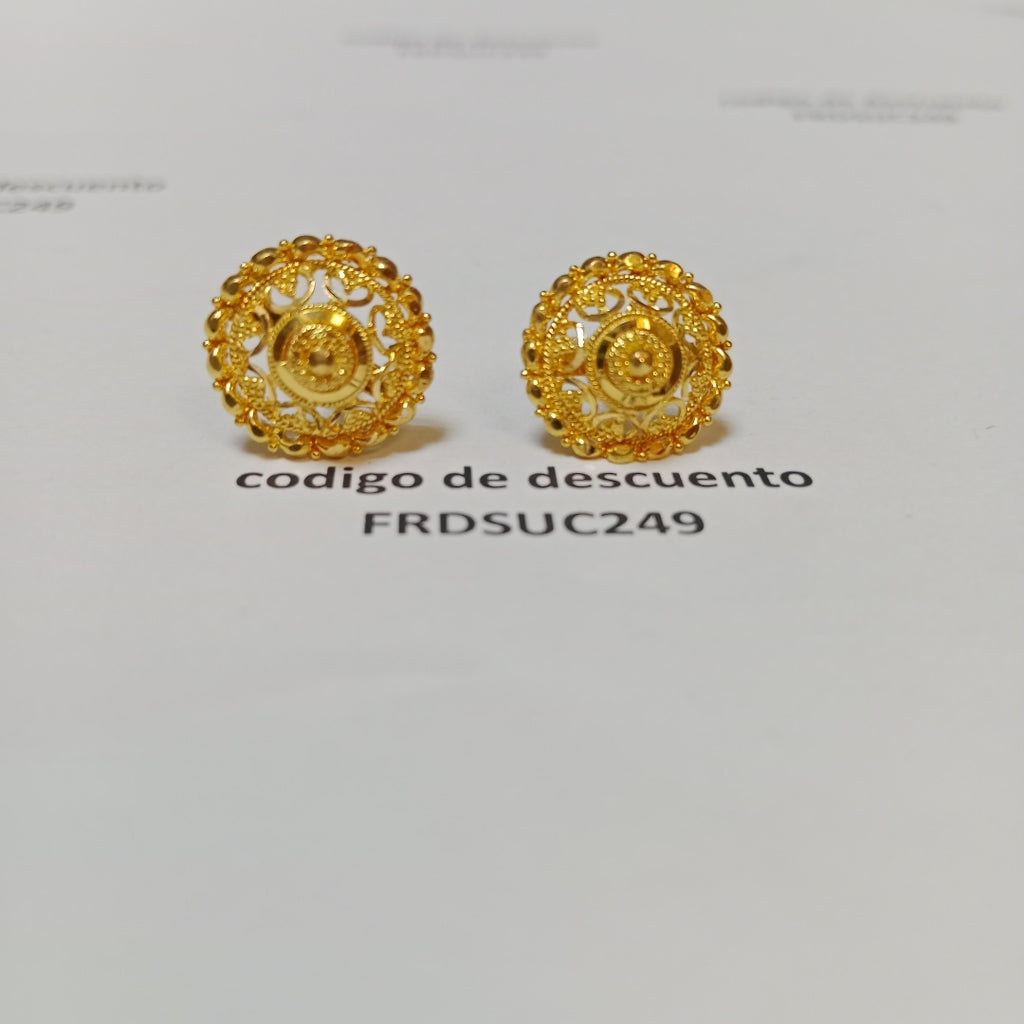 ARETES PAR ORO 18 K 3.4 GRMS (SEMINUEVO)