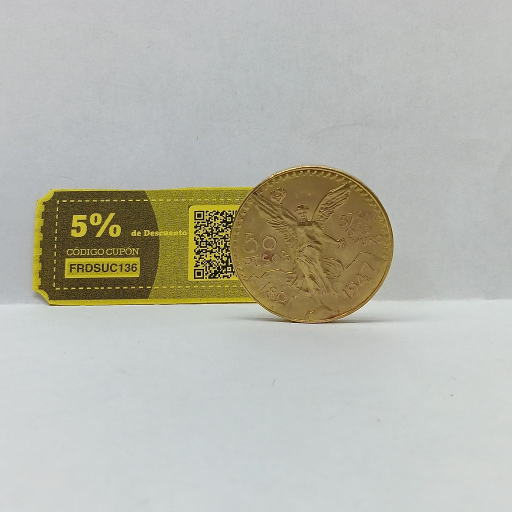 K1 41.6 GRMS 21 K IDENTIFICACIÓN MONEDA NOMINATIVA MONEDAS PESOS 50 PES (SEMINUEVO)