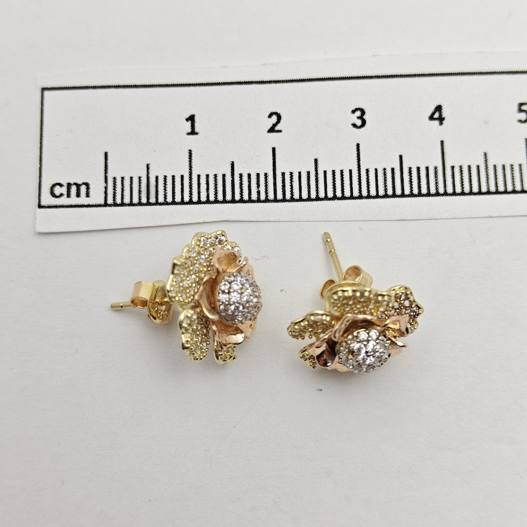 BROQUELES PAR ORO COMBINADO 14 K 5,30 GRMS (SEMINUEVO)