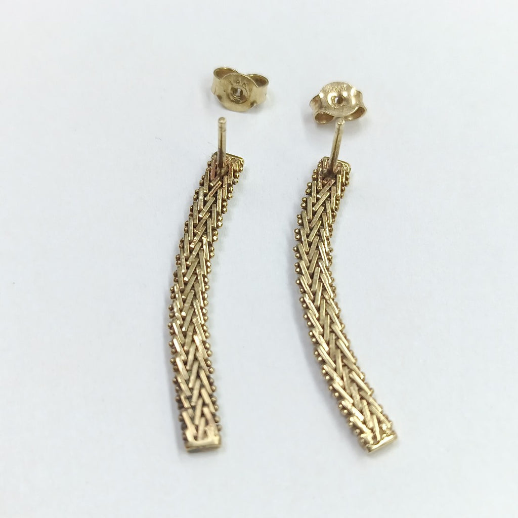 ARETES PAR ORO 14 K 3.2 GRMS (SEMINUEVO)