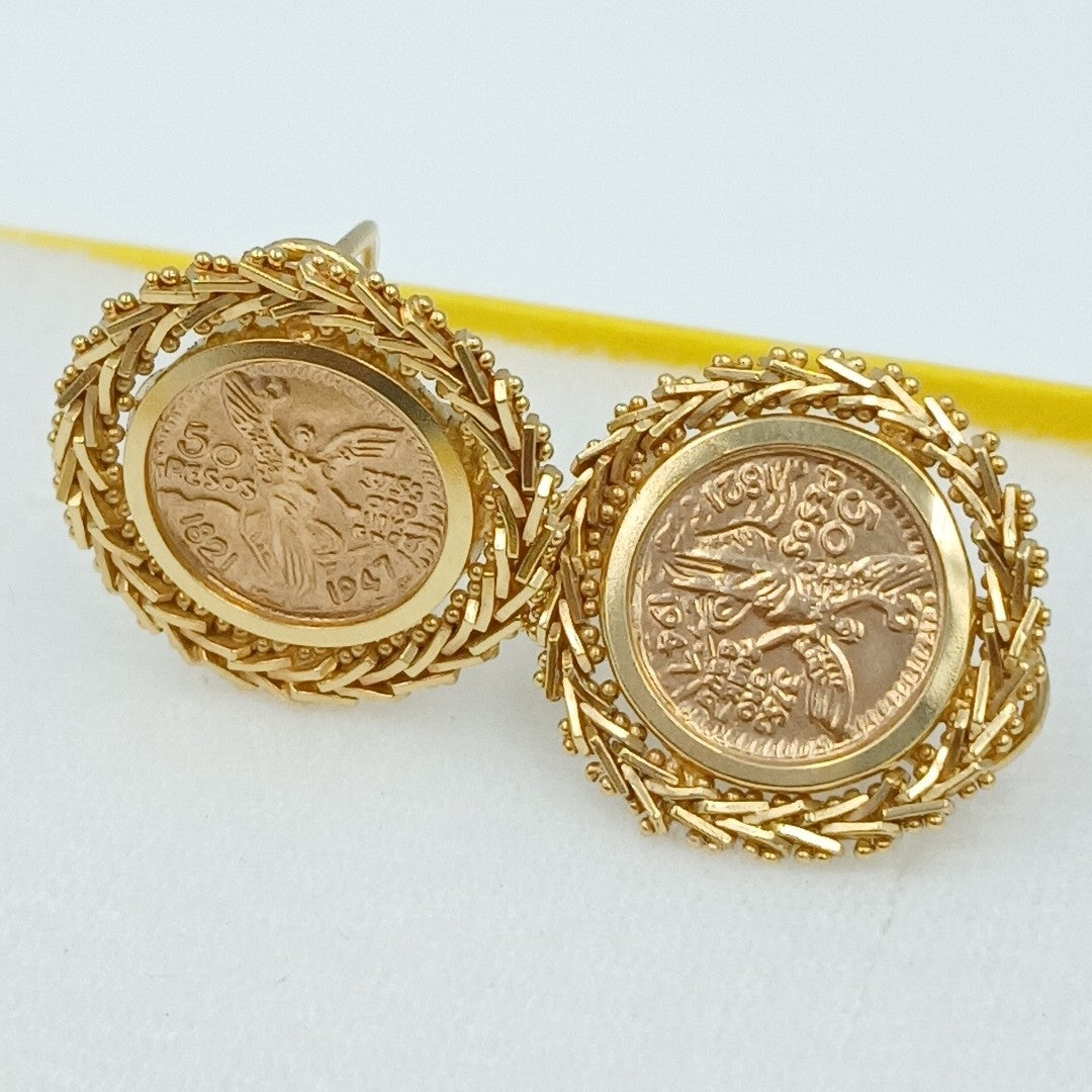 ARETES PAR ORO 14 K 7.4 GRMS (SEMINUEVO)