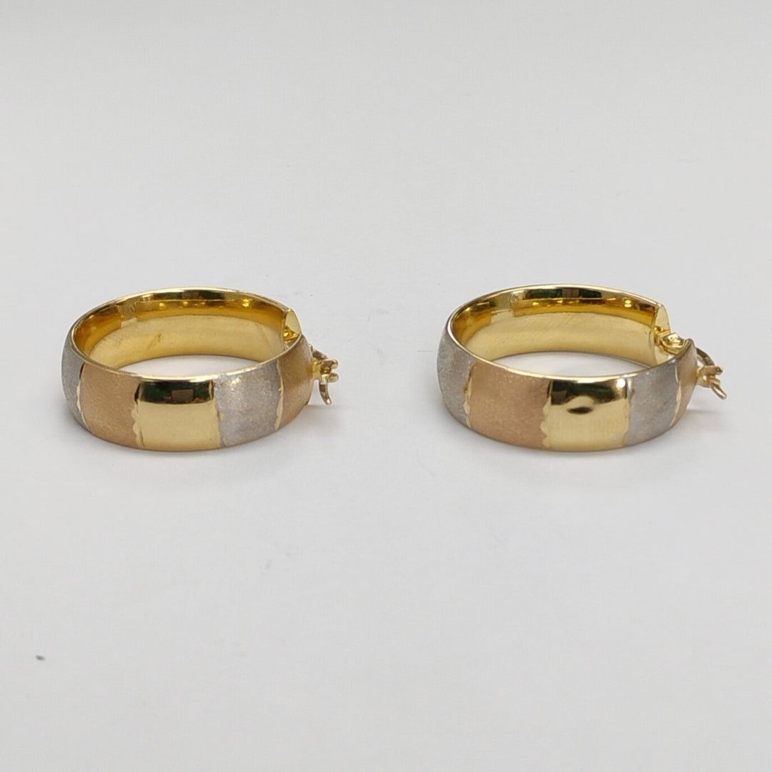 ARRACADAS PAR ORO, RODIADO 14 K 3.3 GRMS (SEMINUEVO)