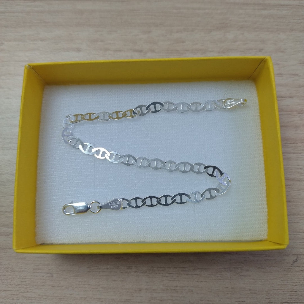 PULSERA TEJIDO GUCHI PLATA .925 18 CM 2.8 GR (NUEVO)