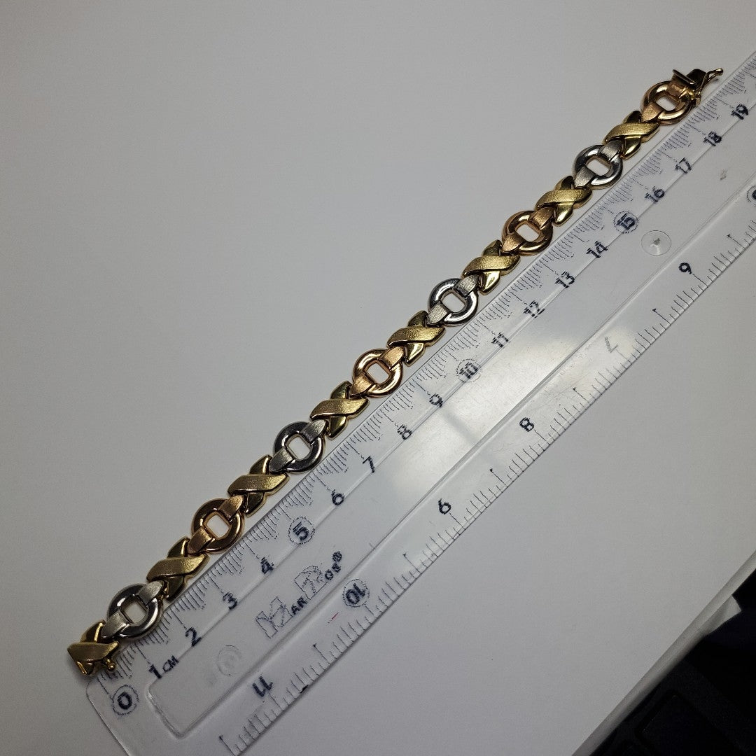 PULSERA ORO COMBINADO 14 K 11,70 GRMS (SEMINUEVO)